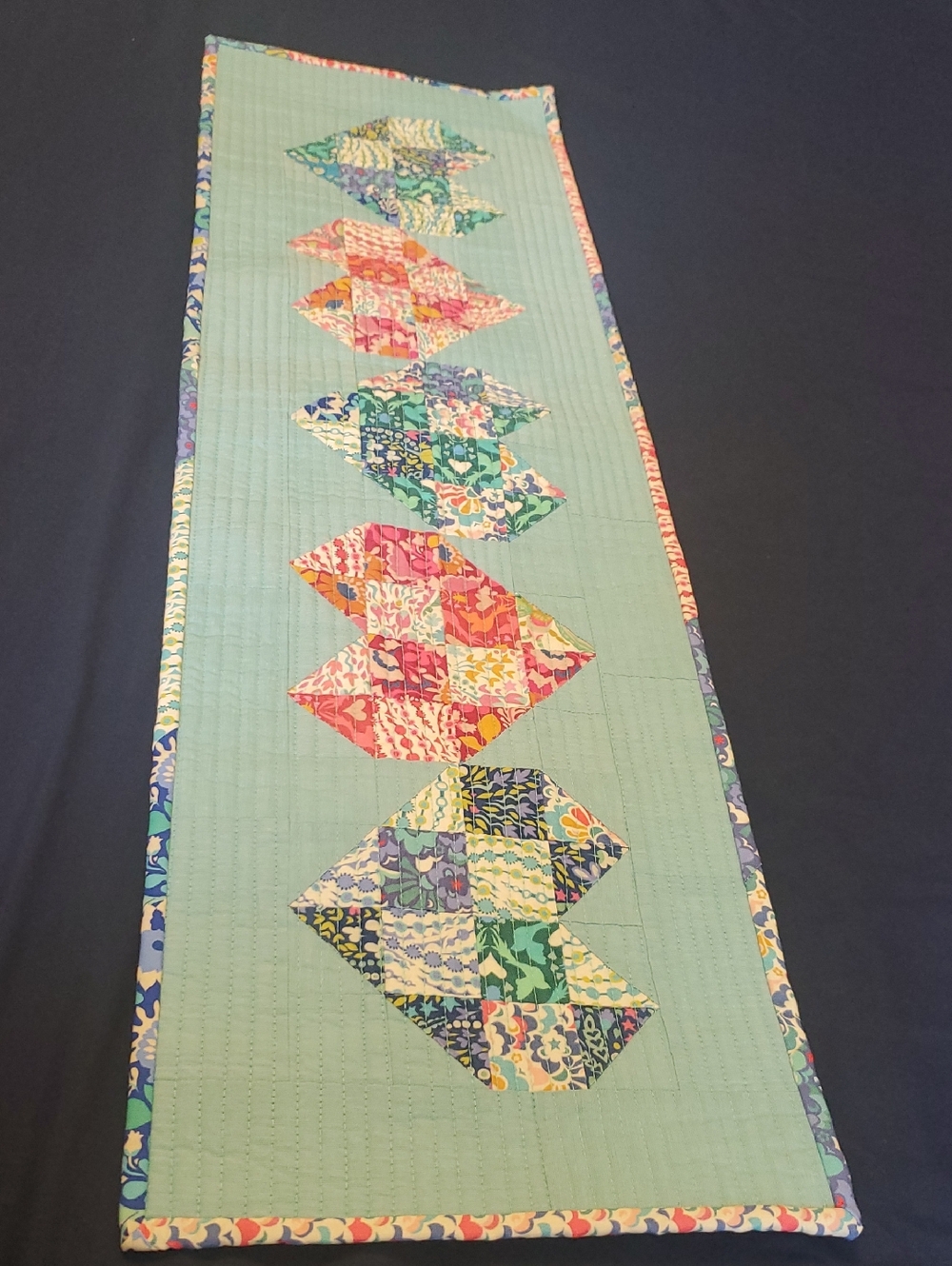 Heart Quilted Table Runner